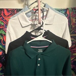 4 shirts French Toast White Polo with Red and Blue Trim